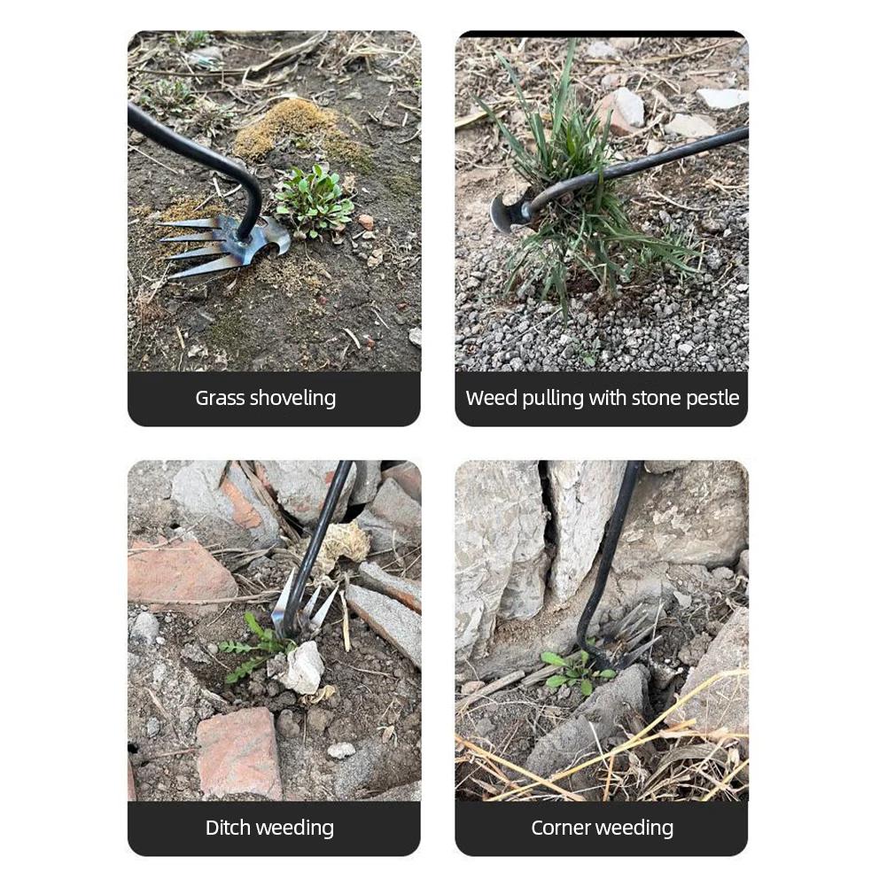 Manganese Steel Garden Weeders Grass Rooting Loose Soil Hand Weeding Removal Puller Gardening Tools Multifunctional Weeder