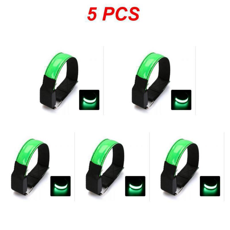 USB LED Luminous Night Running Cycling Armband Bracelet Night Glow Reflective Safety Belt Outdoor Sports Fluorescent Arm Band