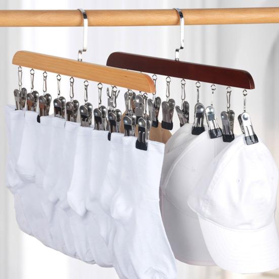 Clips Great Load Bearing Anti-slip Wardrobe Clothes Hanger Scarf Tie Clip Hanger