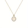 A Single Elegant Golden Copper Compass Star Pendant Necklace with Sparkle - a Long Sweater Chain Perfect for Autumn and Winter
