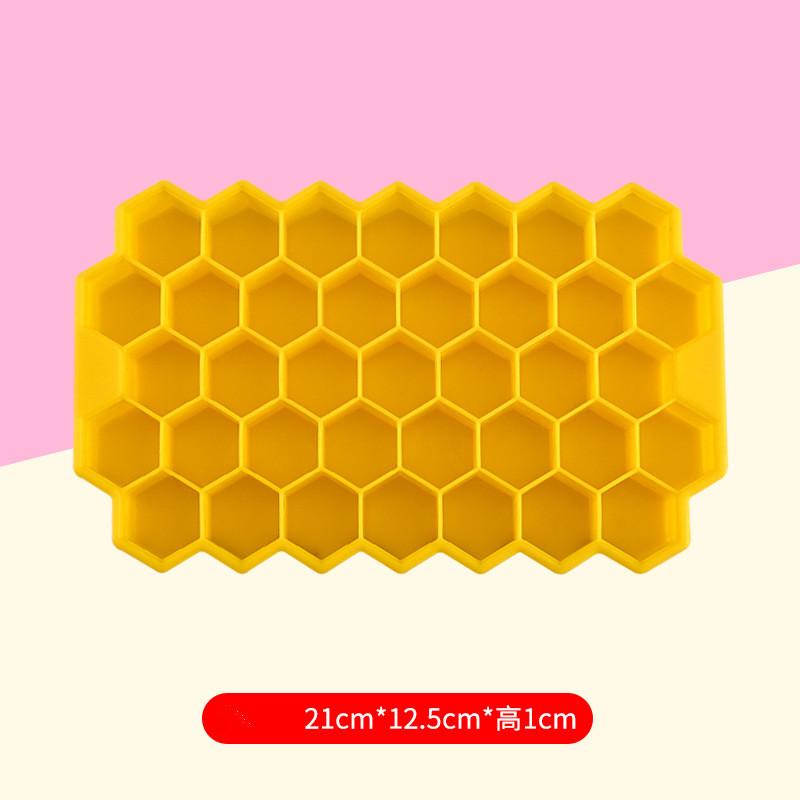 Honeycomb Ice Cube Tray Reusable Silicone Ice Cube Mold BPA Free Ice Maker with Removable Lid for Easy Release