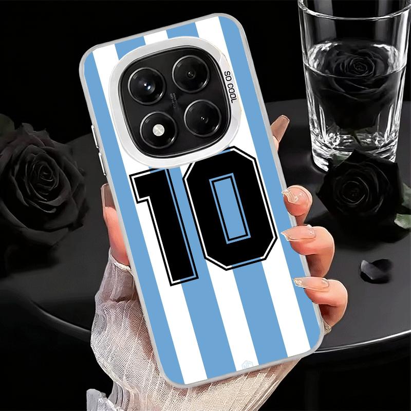 

FootBall Number 7 10 19 Shockproof Phone Case for Xiaomi Redmi Note 15 14 13 12 Pro Plus 11 11S 11T 5G Cover Anti Fall Fundas Redmi Note13ProPlus