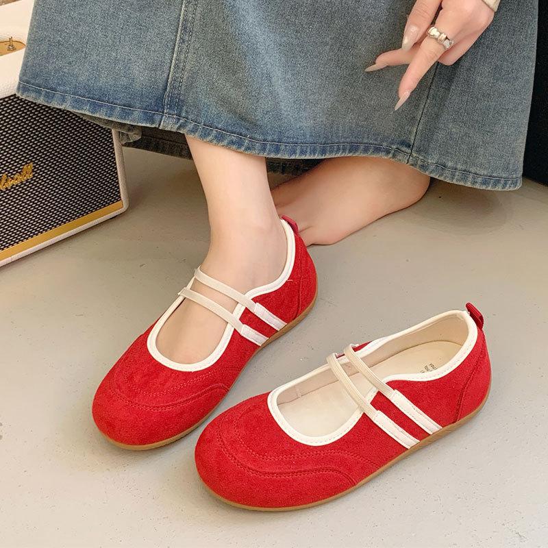 Flat-bottomed Silver Ballet Mary Jane Single Shoes Women's Shoes Spring and Summer New Soft-soled Casual Shoes