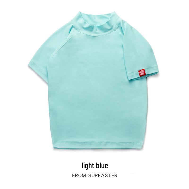 Kids' Sun Protection Two-Piece: Short Sleeve Casual Beachwear & Loose Pants for Boys & Girls