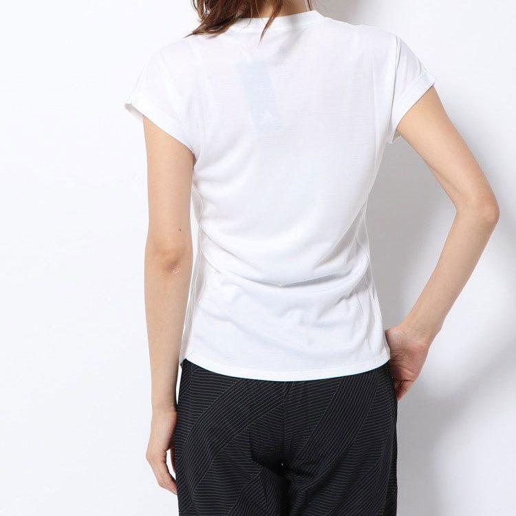 adidas T Shirts Women's White Crew Neck Moderate Cinched Waist EB4501