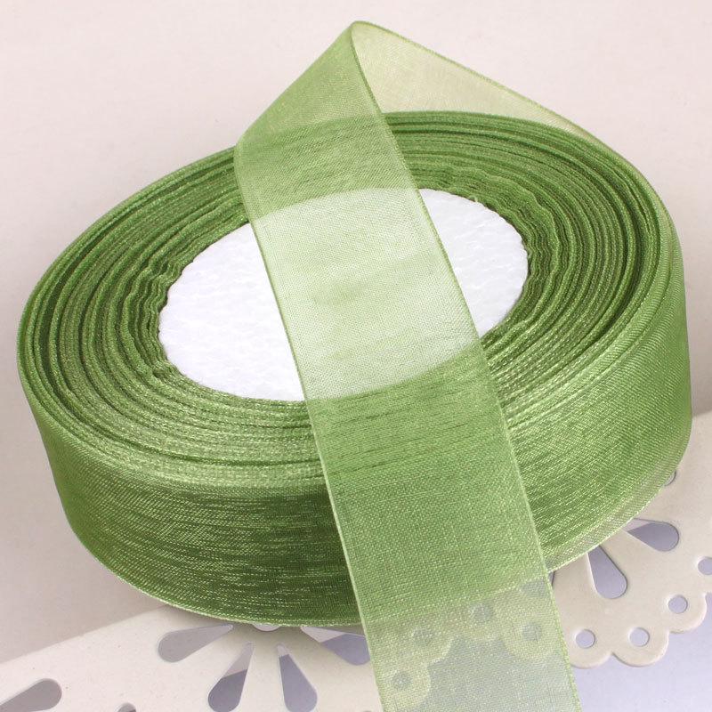 2,5 cm breites, transparentes Satinband aus Schneegarn für Bastelarbeiten und Haarschmuck