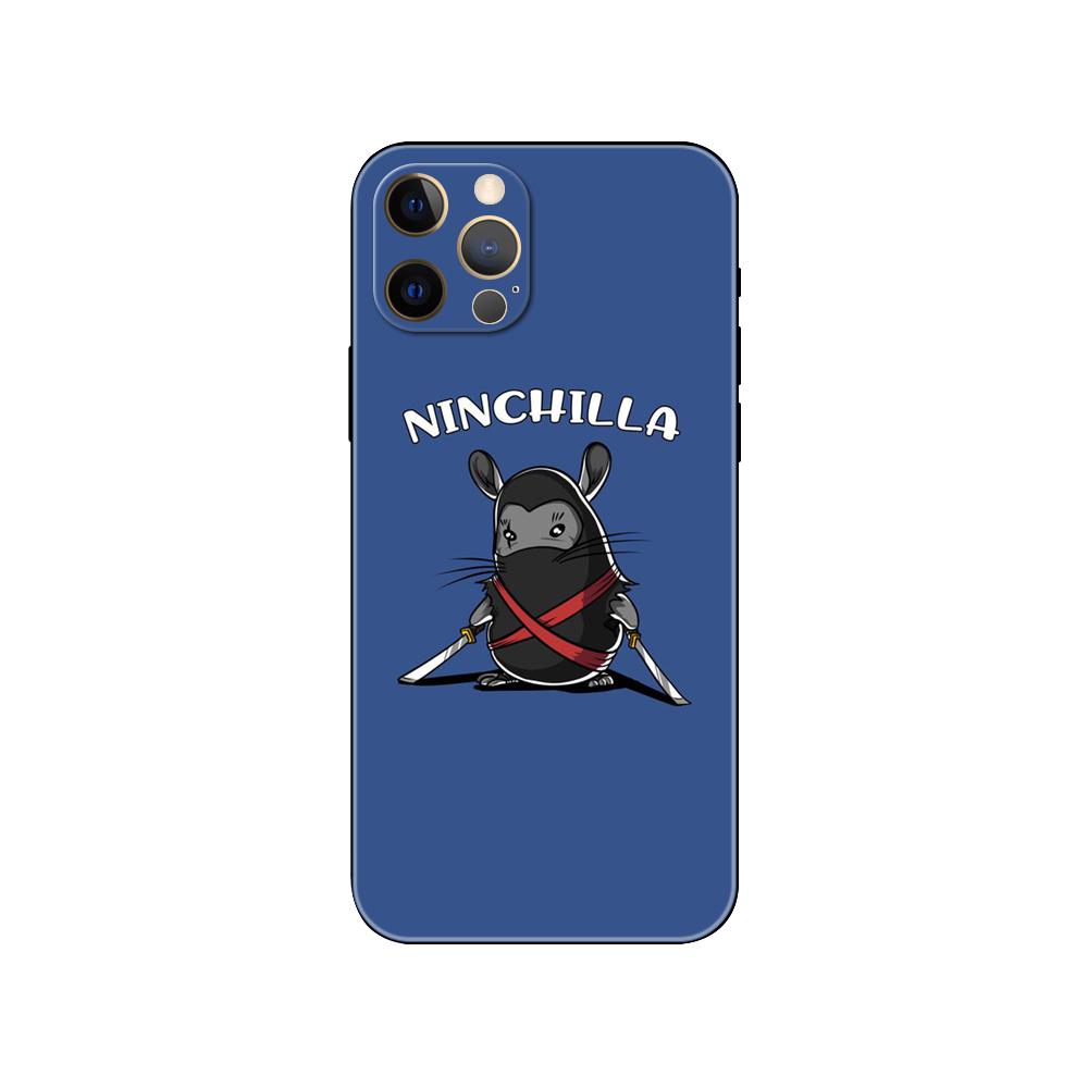Cute Cartoon Chinchilla phone case for iphone 5 5s 2020se 6 6s 7 8 plus x 10 XR XS 11 12 13 mini pro MAX black tpu back cover