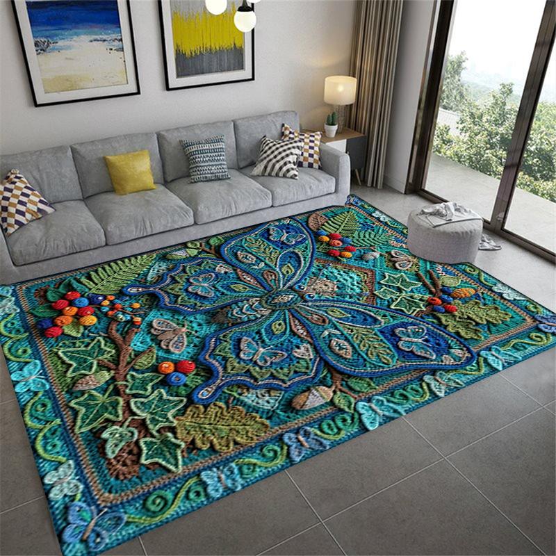 2025 New Butterfly Carpet Rug for Living Room Bedroom Home Sofa Decoration,Kids play Non-slip Floor Mat110