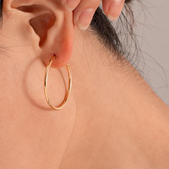 4 pary damskich kółek do uszu w różnych rozmiarach, polerowane galwanicznie, ozdoba do uszu, biżuteria, Lady Club Party, wiszący zestaw kolczyków