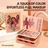 Cross-border E-commerce 4-in-1 Eyeshadow, Blush & Highlighter: Pearlescent Matte, Non-smudging, Easy-to-Apply.