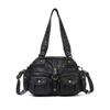 New European and American Washed Women's Handbag Simple Commuting Versatile Shoulder Bag Soft Leather Crossbody Tote Bag