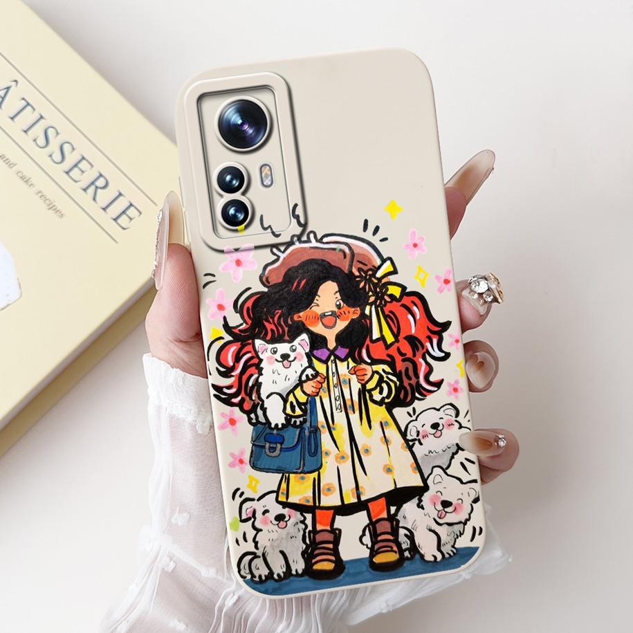 For Xiaomi 12 Pro Case Mi 12 12X 12S Cover Cute Cartoon Rabbit Panda Soft Silicone Lens Protective Cases For Xiaomi 12S Pro Capa