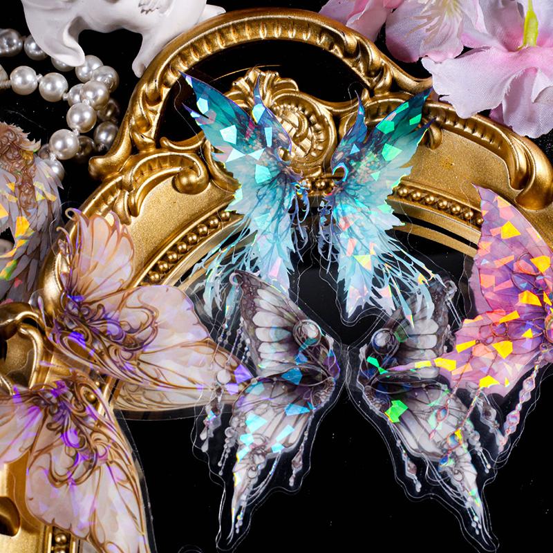 20Pcs Cute Angel Wings Pet Stickers Lovely Retro Decorative Pet Stickers Hand Account Stickers Creative Diy Decoration Stickers