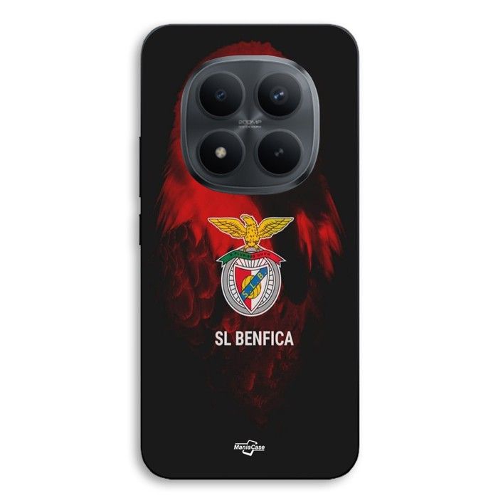 Coque - MANIACASE - Xiaomi Redmi Note 15 Pro 5G - Silicone TPU - Noir - Motif SCP Benfica Aigle