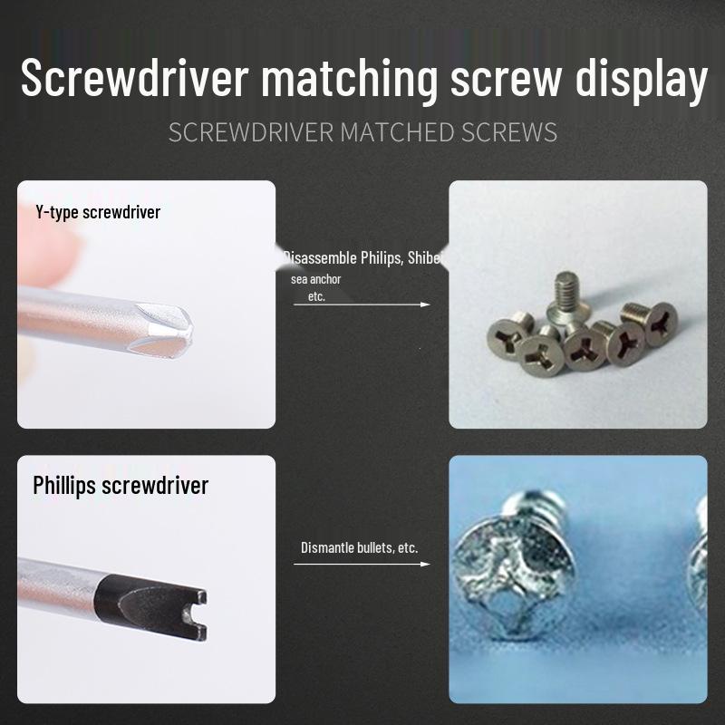 Triangular Socket Screwdriver Set: Y-Type, U-Shape, Inner Triangle, Phillips, Flathead, Three-Wing