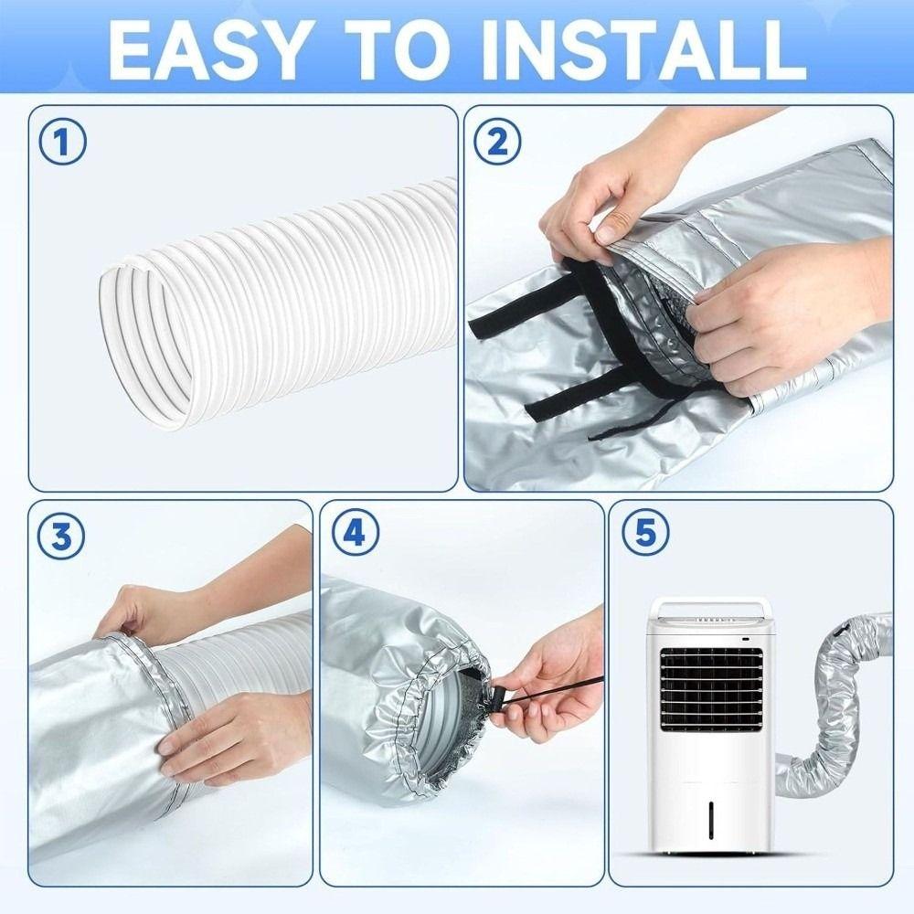 1Set Heat Resistant Portable Air Conditioner Hose Cover  for AC Hose Exhaust Pipe Protection