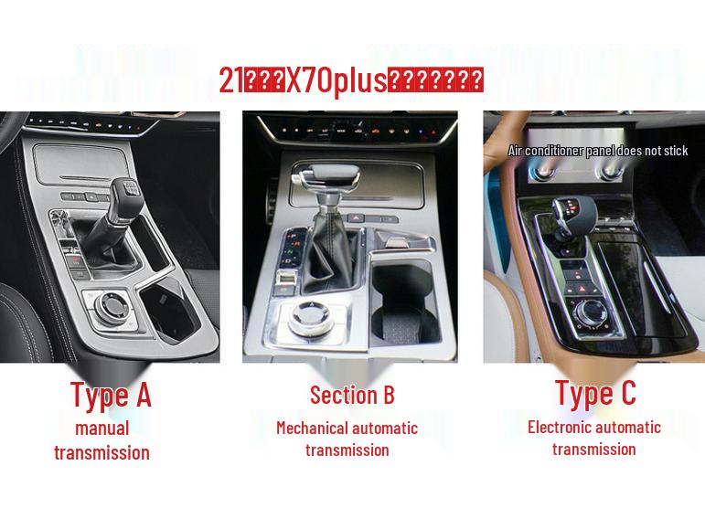 2021 Jetour X70 PLUS Interior Decal: Center Console & Gear Shift Protector