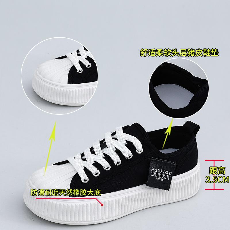 Little white shoes women's 2025 summer new breathable head biscuit shoes casual women's shoes versatile flat shoes women