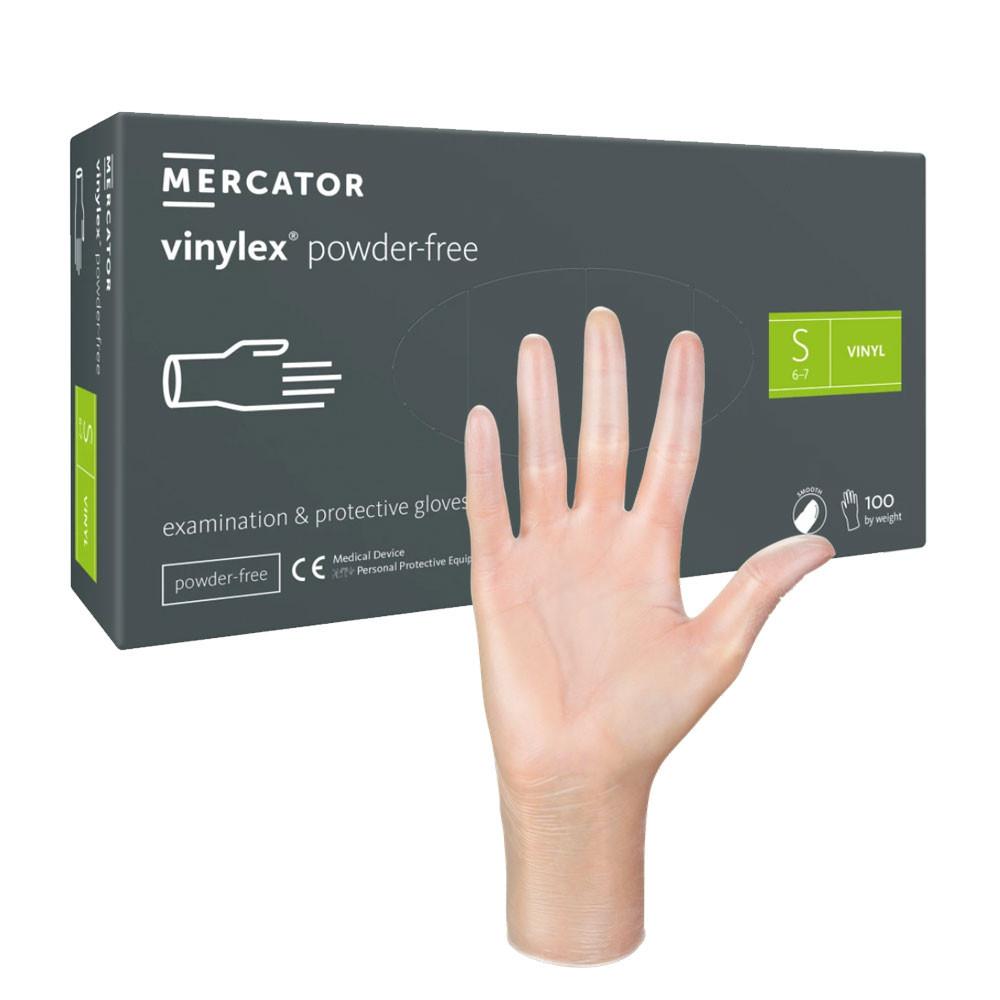 Mercator Vinylex Powder-Free Vinyl Gloves Transparent 100 Pcs