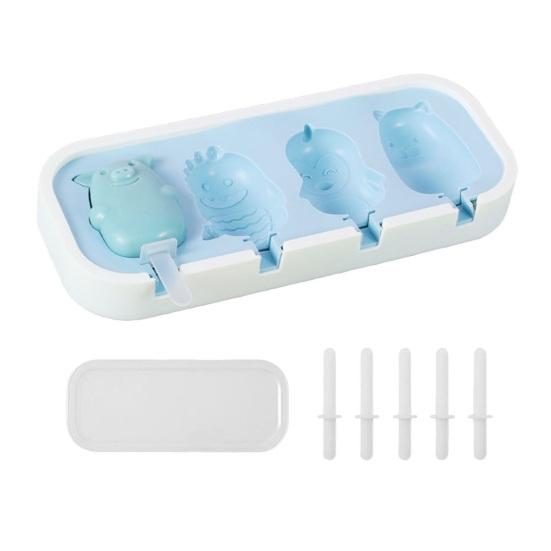 Popsicle Mold with Lid Silicone Ice Cream Molds J