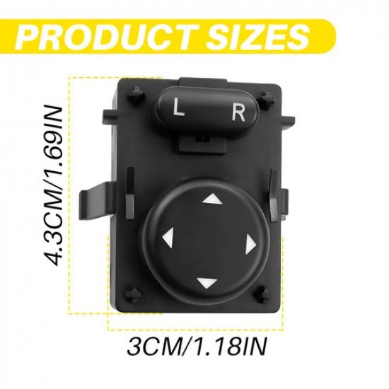 Front Left Power Side Mirror Control Switch For 08-17 Freightliner Cascadia B