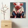 New Arrival 5D DIY Full Circle Diamond Painting "Pig Man" Embroidery Cross Stitch Home Decor Gift
