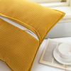 Japanese Style Corduroy Striped Throw Pillow Cover Square Soft Sofa Pillowcase Solid Color Thickened Cushion Cover