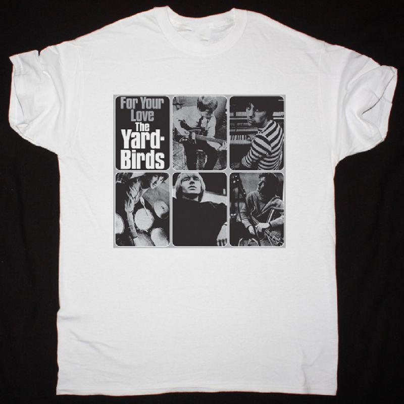 The Yardbirds Band Short Sleeve White All Size Unisex T-Shirt Unisex T-Shirt L