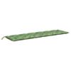 Garden Bench Cushion Leaf Pattern 200 x 50 x 7 cm Fabric