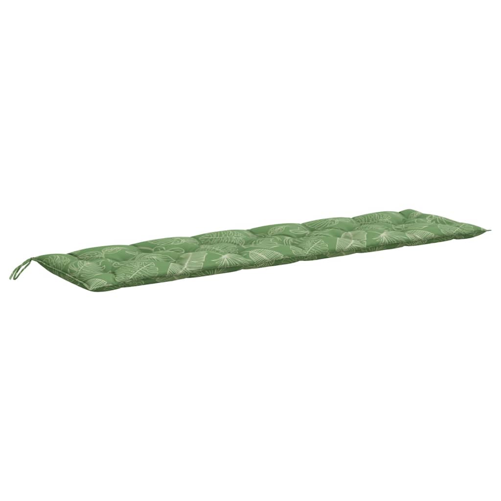 Garden Bench Cushion Leaf Pattern 200 x 50 x 7 cm Fabric