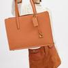 New COACH Carter Cow Leather Tote Bag Shopping Bag Shoulder Bag Crossbody Bag Handbag Large Size Women's Orange CJ806-B4UC8
