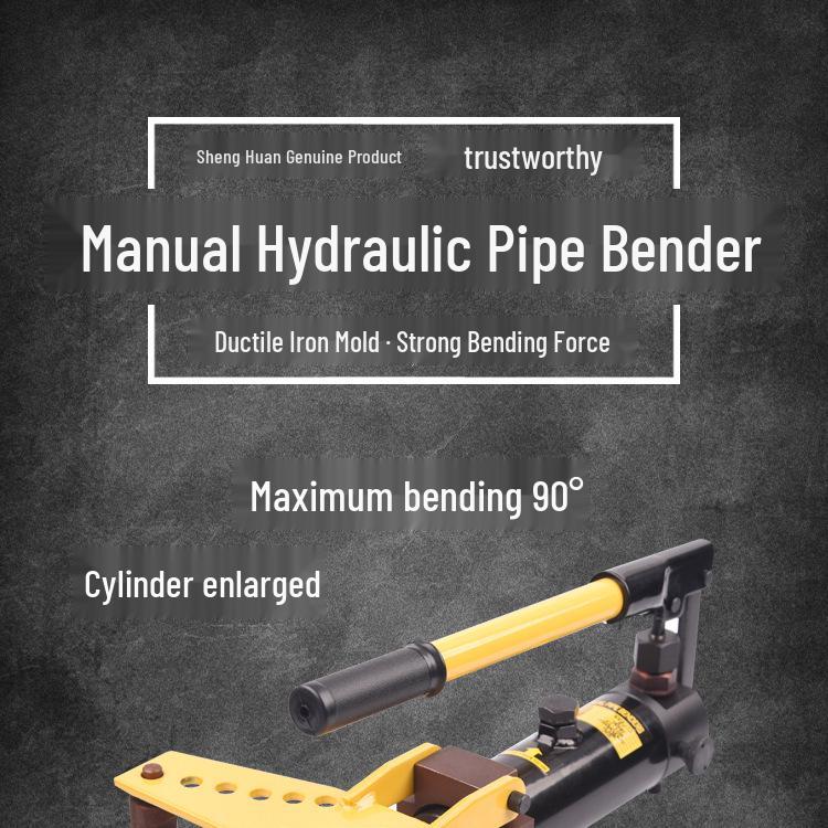 Electric Hydraulic Pipe Bending Machine for 1-4 inch Seamless, Galvanized, Steel & Split Pipes (Manual SWG)