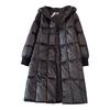 Winter 2025 Plus Size Women's Knee-Length Cotton Hooded Coat