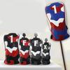 Practical Golf Club Headcover Soft Plush Lining Dustproof PU Leather Texture Suitable for Square Heel Shaft Putters