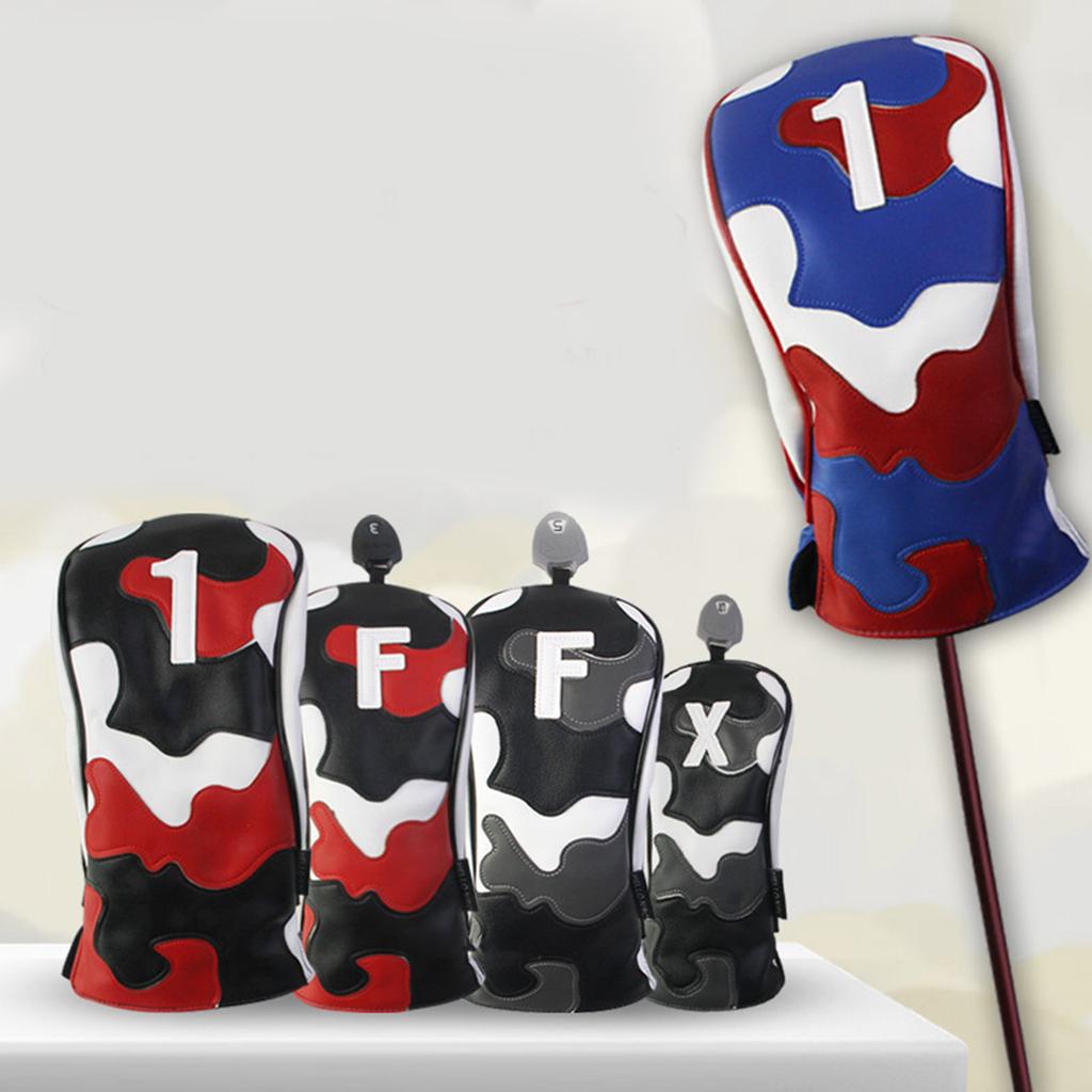 Practical Golf Club Headcover Soft Plush Lining Dustproof PU Leather Texture Suitable for Square Heel Shaft Putters