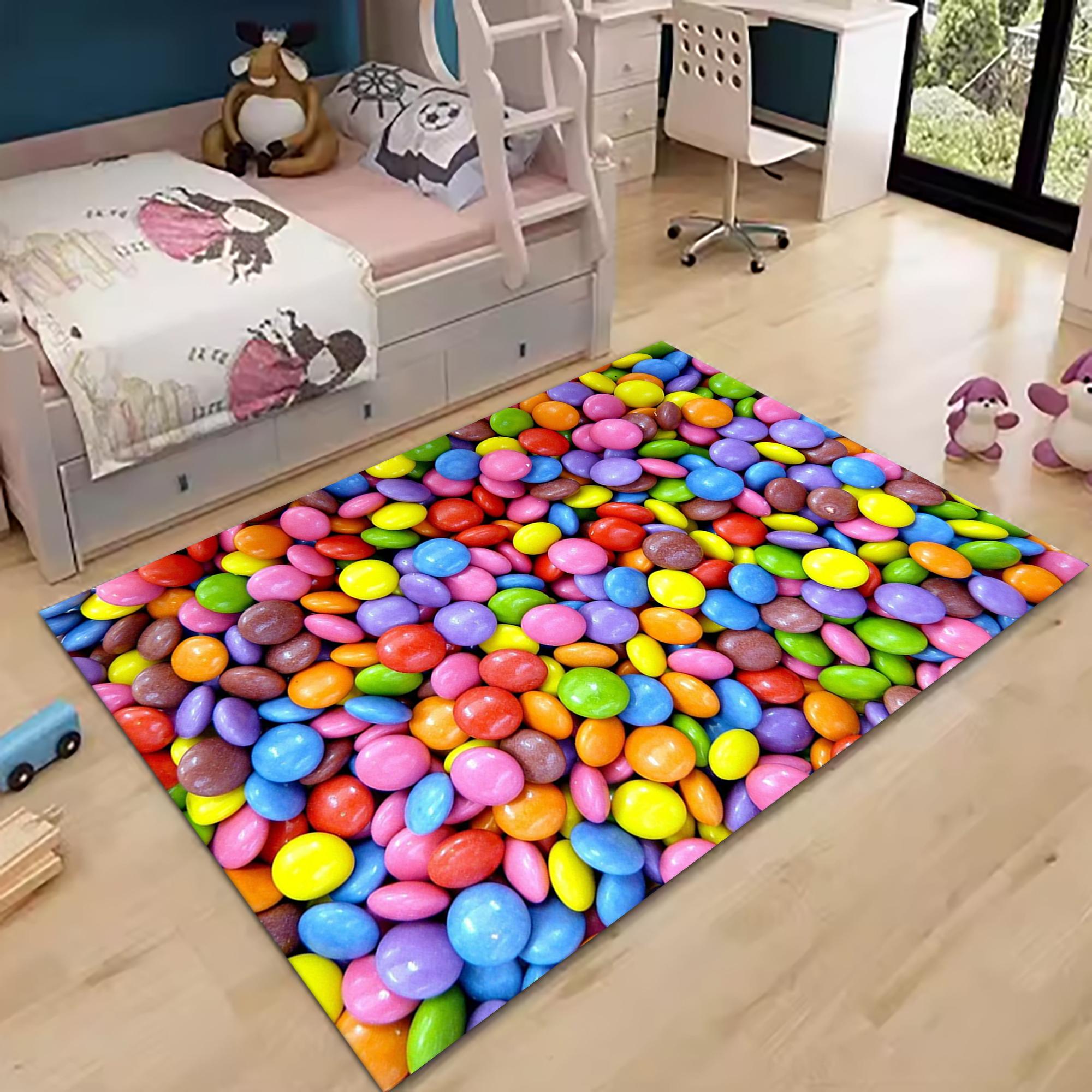 

Children’s Educational Happy Life Playmat Rug Doormat Game Carpet for Bedroom Bathroom Playroom Fun Learning Floor Mat Safe Kids 40cmx60cm