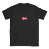 Men Flag of Denmark T Shirts  Cotton Clothing Leisure Short Sleeve Crew Neck Tees Plus Size TShirts