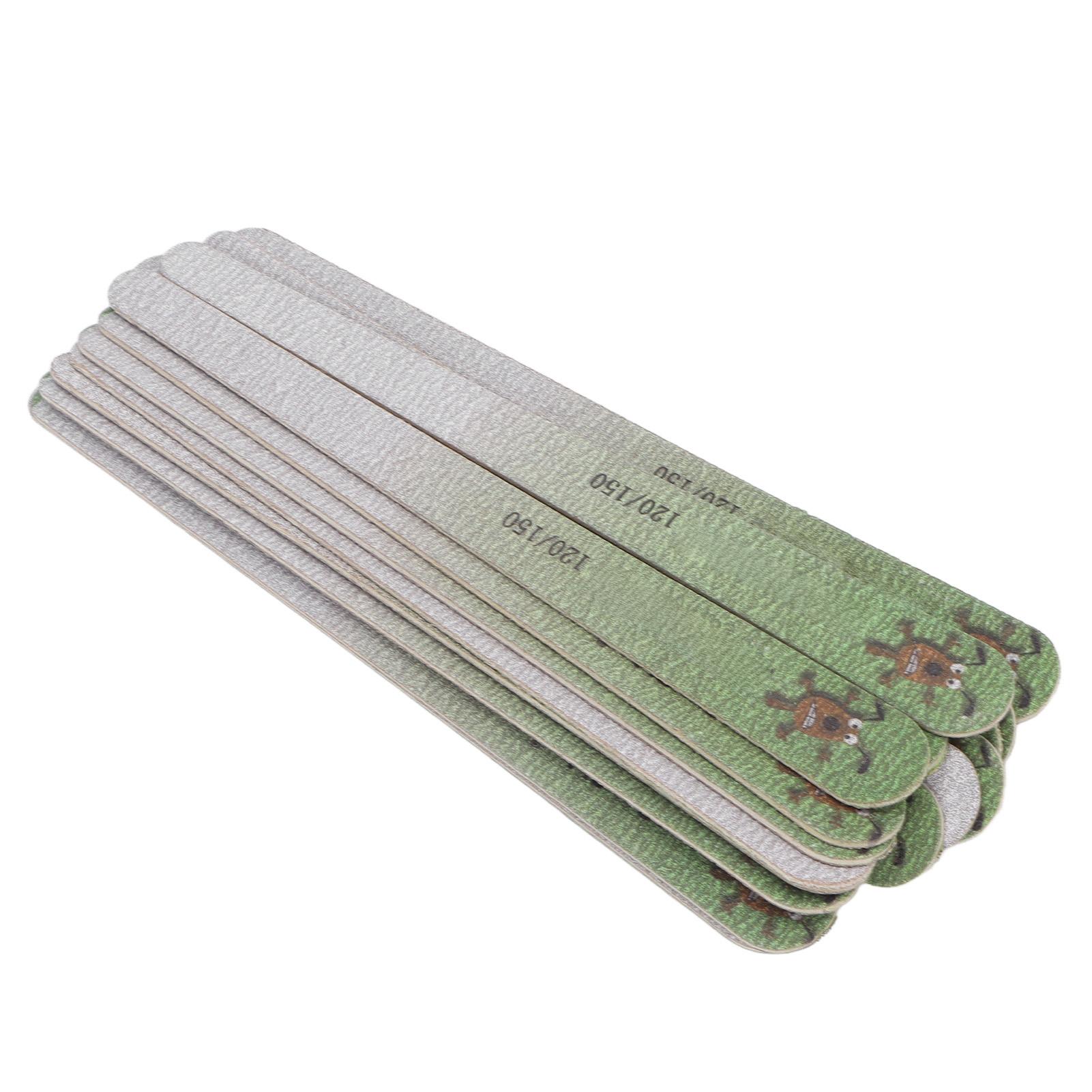 

20 шт. Пилка для полировки ногтей, моющаяся, многоразовая, двухсторонняя, зернистость 120/150, пилка для ногтей, маникюрный инструмент, зеленая