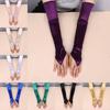 Satin Hook Finger Gloves Solid  Retro Long Fingerless Gloves New Women Gloves  Wedding Bride
