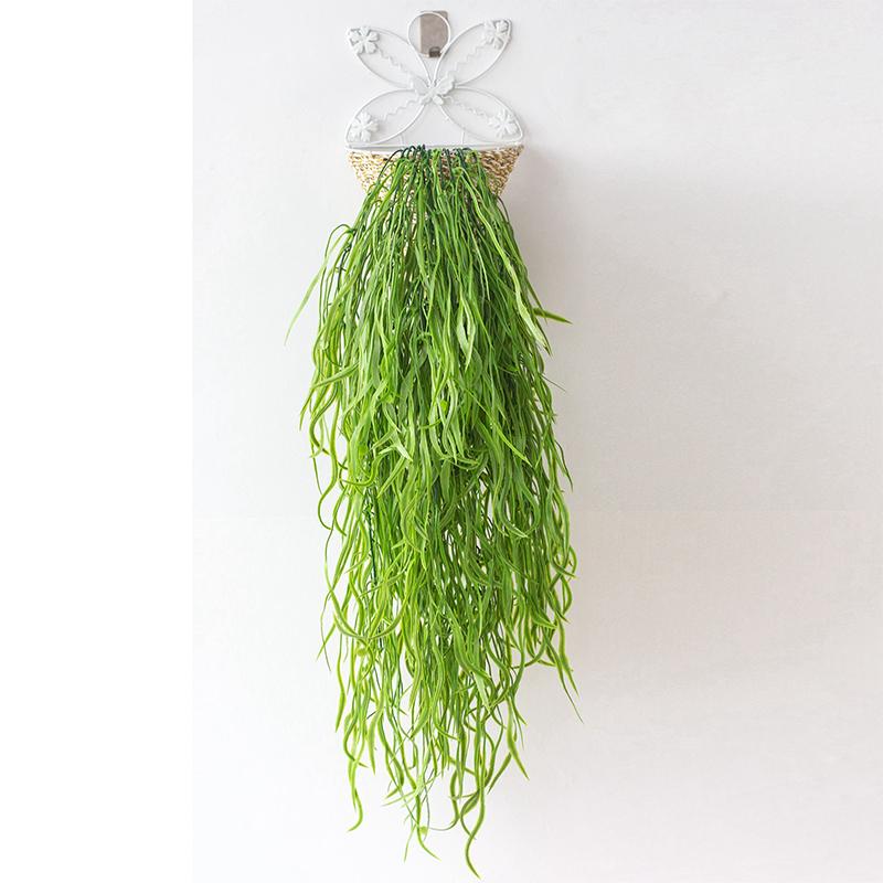 80cm 1 Bund Künstliche Pflanze Seetang Ranke Haus Büro Begrünung Fake Blatt Rattan Festlicher Wandbehang Weidenblatt Künstlich