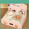 Wooden Simulation Kitchen Barbecue And Cooking Utensils Toy Set For Children