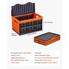 SucceBuy 45L Plastic Collapsible Storage Bins 3 Packs with Lids Handles Holds 44 lbs Per Bin Space-Saving for Home Organizing