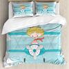 Adventure Duvet Cover Marine Theme Adventure Motivational Words Bedding Set With Pillowcase Full King For Kids Adults Room Decor