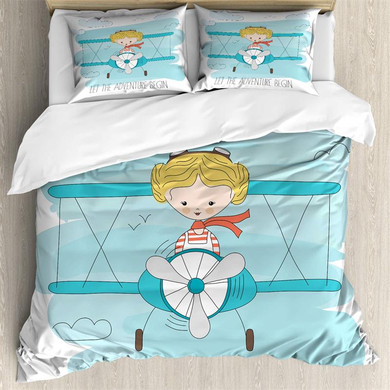 Adventure Duvet Cover Marine Theme Adventure Motivational Words Bedding Set With Pillowcase Full King For Kids Adults Room Decor