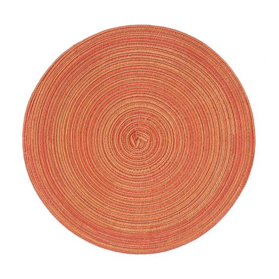 Round Braided Placemats Heat-Resistant Placemats for Dining Tables Stain-Proof 15 inch Non Slip Kitchen Table Place Mats Natural Farmhouse Decor
