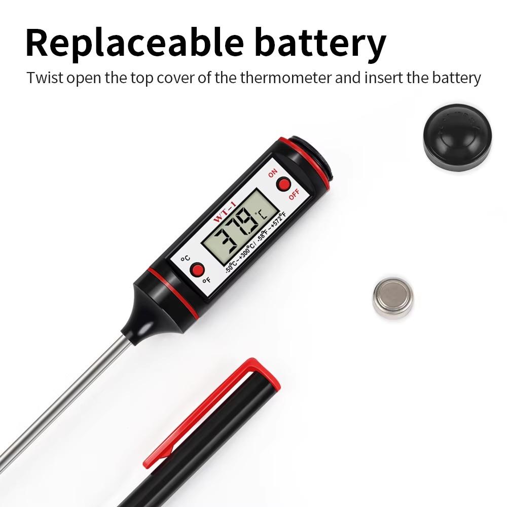 300℃ Digital Food Thermometer For Meat Kitchen Cooking Water Milk Food Probe Temperature Meter BBQ Electronic Oven Tool