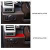 Under Center Console Dashboard Trim Strips for Ford F150 2015+ Red Carbon Fiber