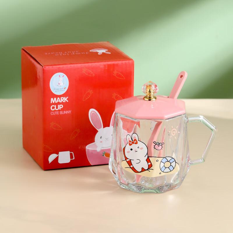 

Xiaoyueya Glass Mug with Lid and Spoon