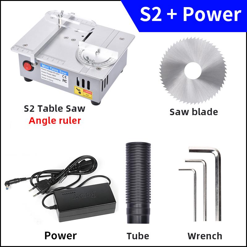 

Multifunction Mini Table Saw Electric Small Bench Saw DIY Hobby Model Crafts Cutting Tool 775 Motor DC12V-24V Liftable Saw