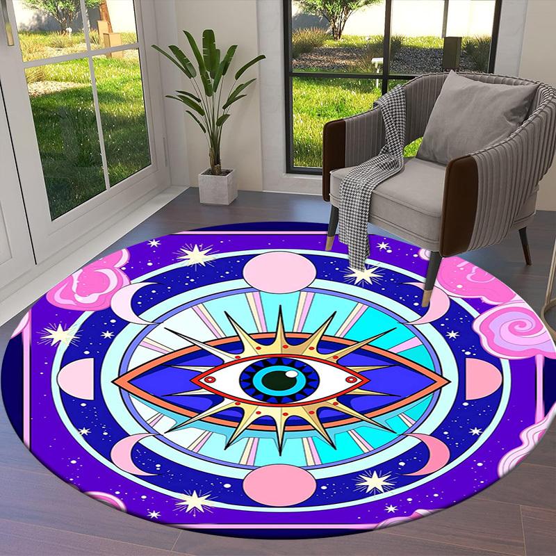 1pc Office Carpet Chair Mats Cosmic Eye Mandala Art Perfect for Decorating Office Chairs, Living Rooms, Or Bedrooms